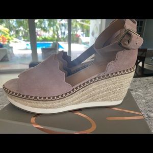 Crown Vintage Suede wedge sandals. Size 8, worn once